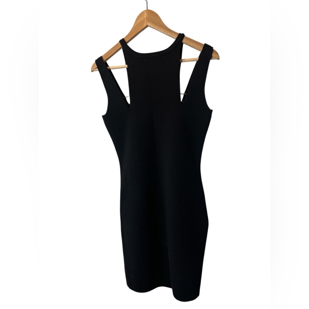 Guess Black BodyCon Mini Dress with Gold Accents - Picture 3 of 6